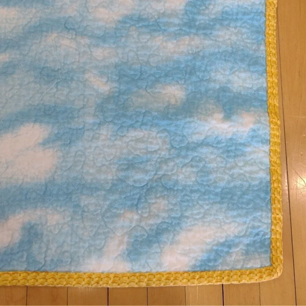 Handmade Care Bears Baby Crib Quilt Lap Blanket Wall Hanger Multi Color 43 X 32